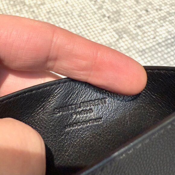 Saint Laurent Black Grain de Poudre Leather Uptown Chain Wallet W/ Card Case - Picture 10 of 16